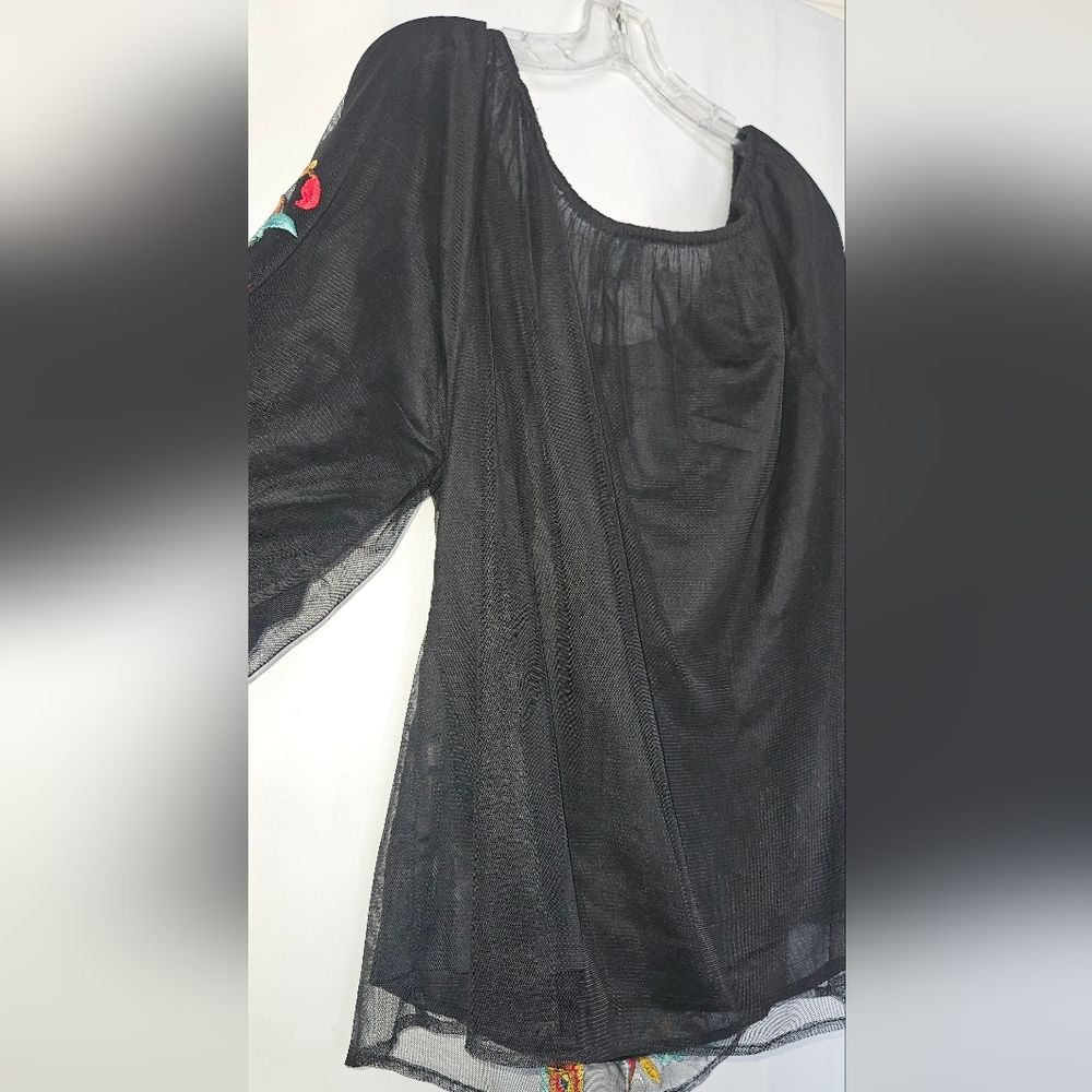 Kas Designs‎ Womens Embriodered Peasant Blouse Size Large - Picture 10 of 10